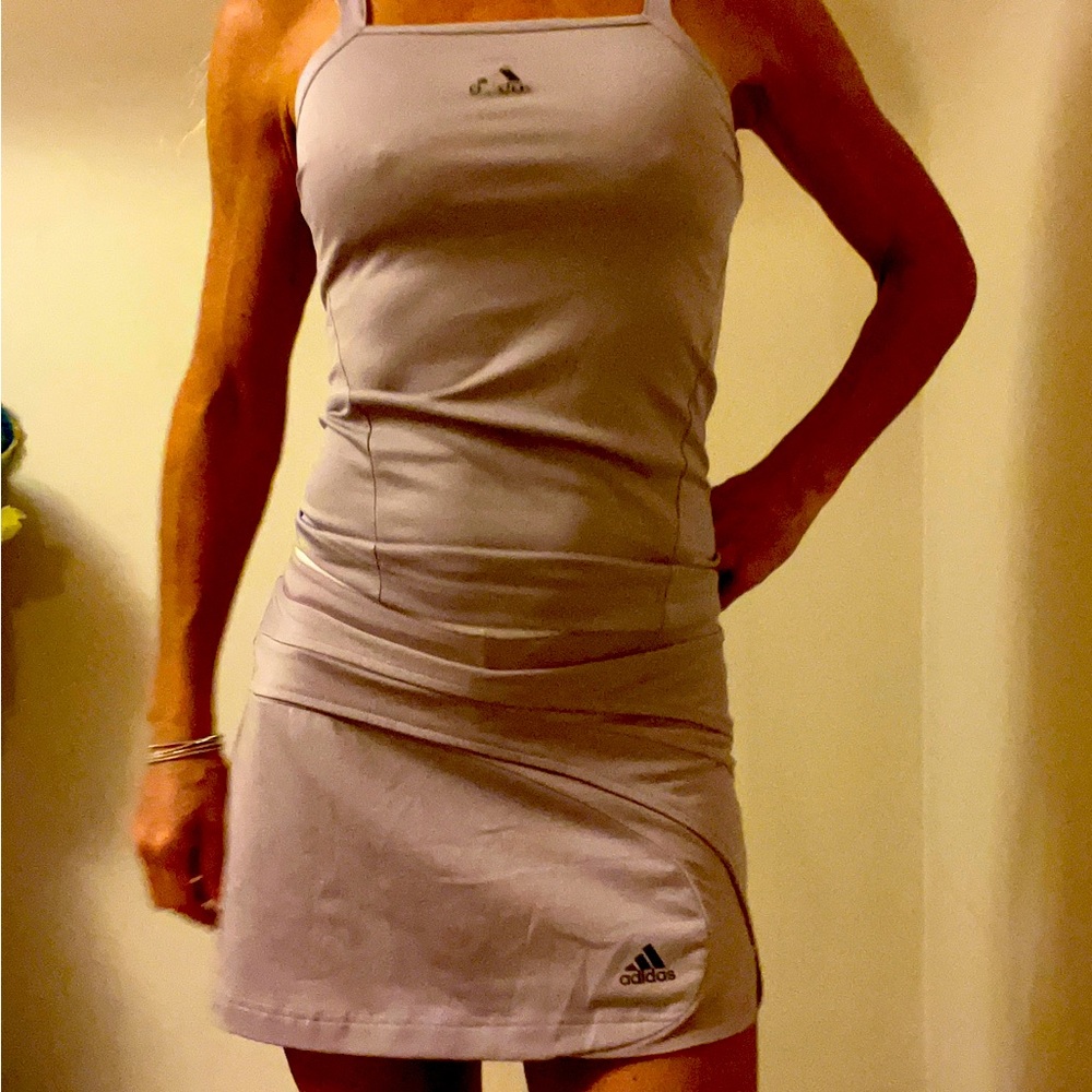 Adidas tennis skirt. Size S. Perfect flirty fit! Light Purple. Built in shorts